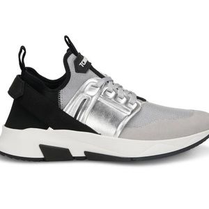 Tom Ford Jago Silver Sneakers New FW22